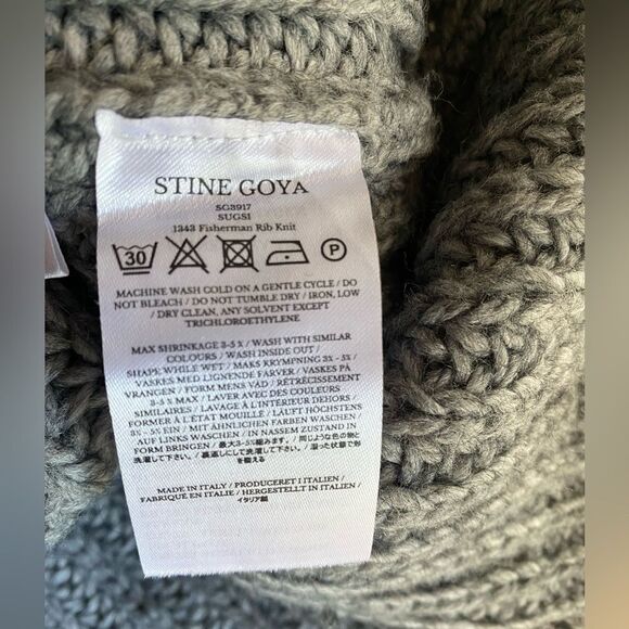 STINE GOYA Sugsi Fisherman Gray  Melange Sweater Puffy Sleeve Made In Italy Sz S - Picture 14 of 16